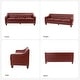 preview thumbnail 41 of 65, Mateo 82.28" Wide Transitional Genuine Leather Sofa with Nailhead Trim and Button-Tufted Back