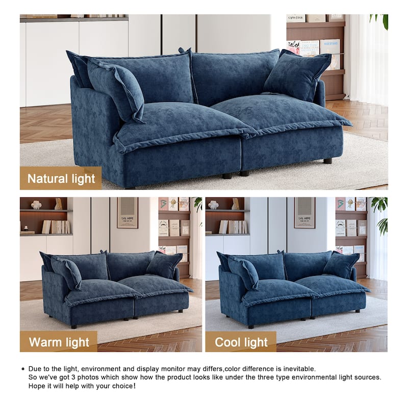 Double Layer Cushion Comfy Cloud Modular Sectional Sofa Set