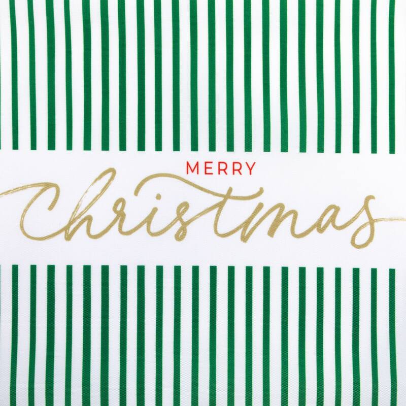 Striped Merry Christmas Rectangular Placemats - 18" - Set of 4