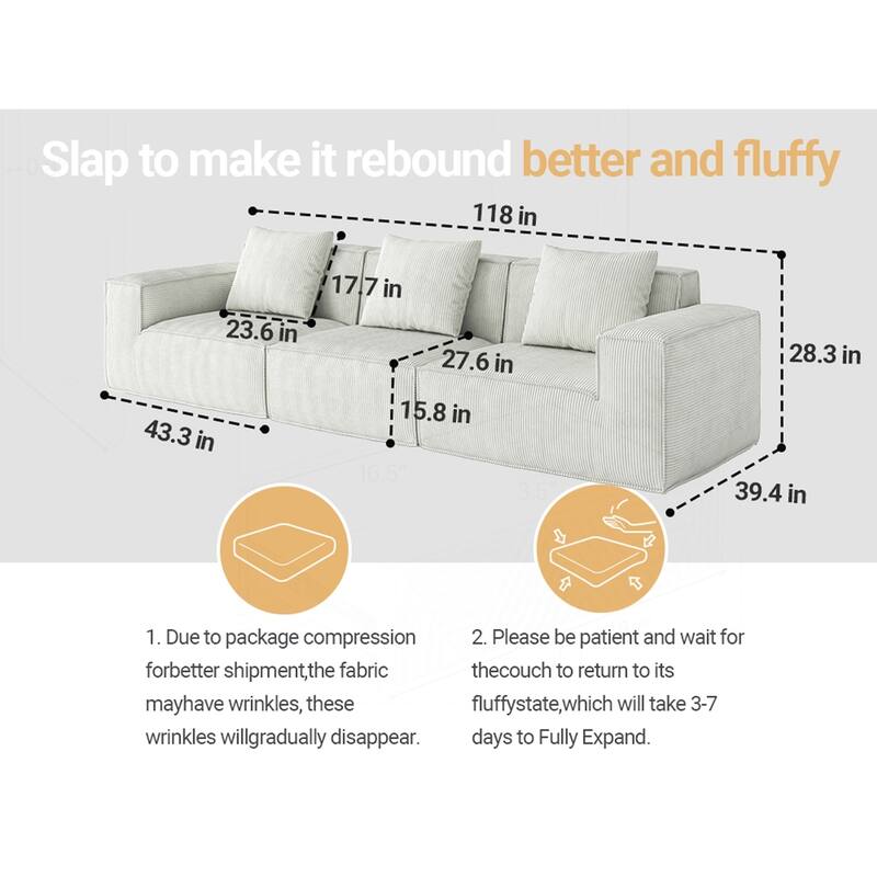Versatile Modular Sofa with Transformable Design and Soft Fabric