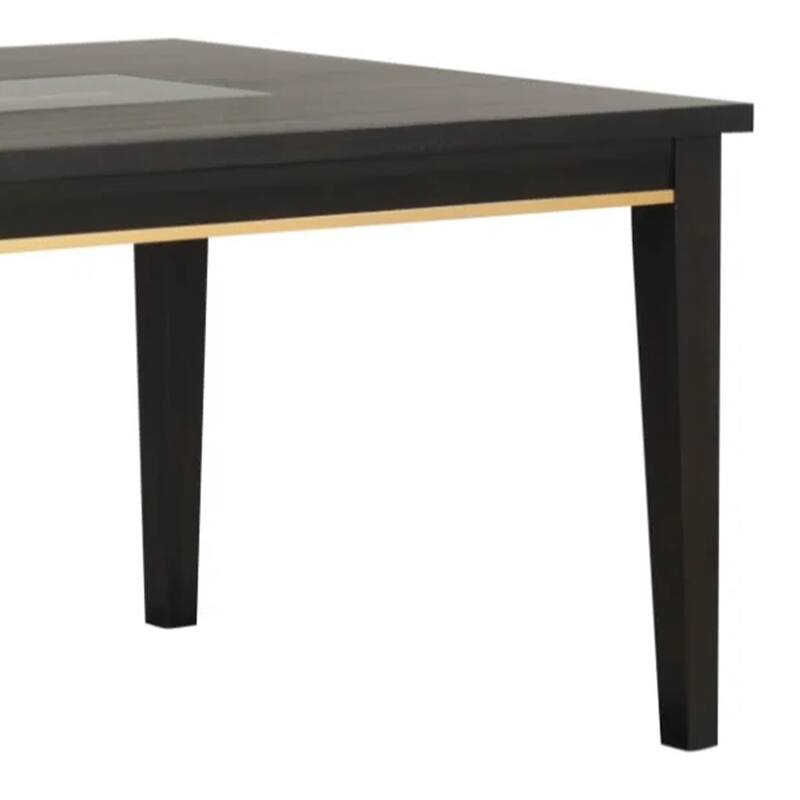 Yada Dining Table, Espresso Brown Rectangular 72 Inch Top - Espresso Brown, Clear
