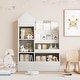 preview thumbnail 1 of 30, Kids Wooden Bookshelf Toy Storage Organizer White