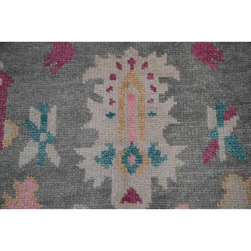 Oushak Style Area Rug Hand-Knotted Wool Carpet - 5'0" x 8'1"