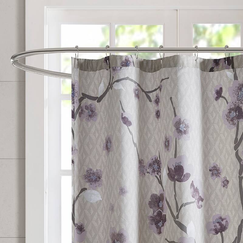 100% Cotton Printed Cherry Blossom Shower Curtain