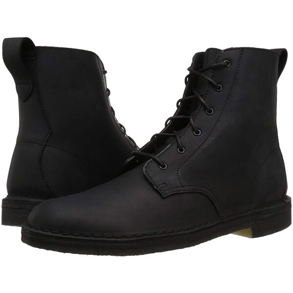 clarks originals desert mali boots black leather