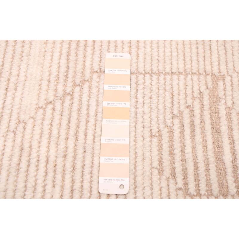 ECARPETGALLERY Hand-knotted Tangier Cream Wool Rug - 4'11 x 7'11