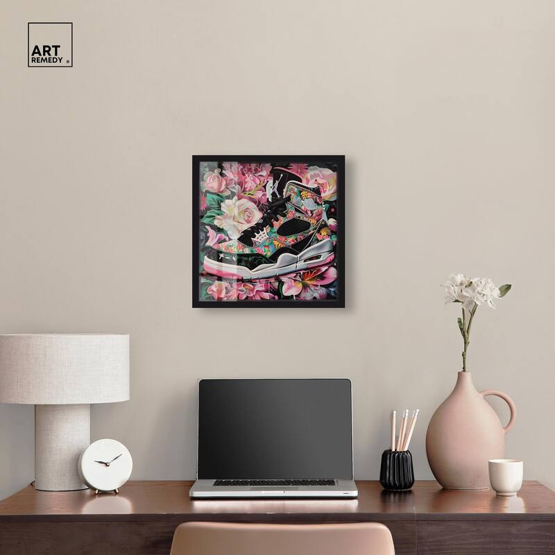Hidden in Floral Bloom Sneaker Shadowbox by Art Remedy
