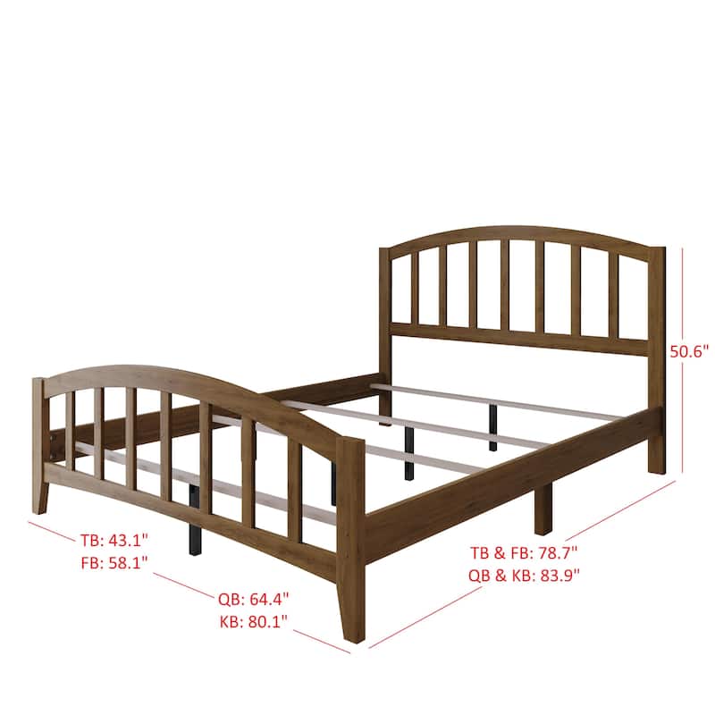 Clayfell Nogales Wood Panel Bed