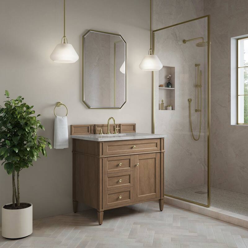 James Martin Vanities 655-V36-3VSL Brittany 36" Free Standing Single