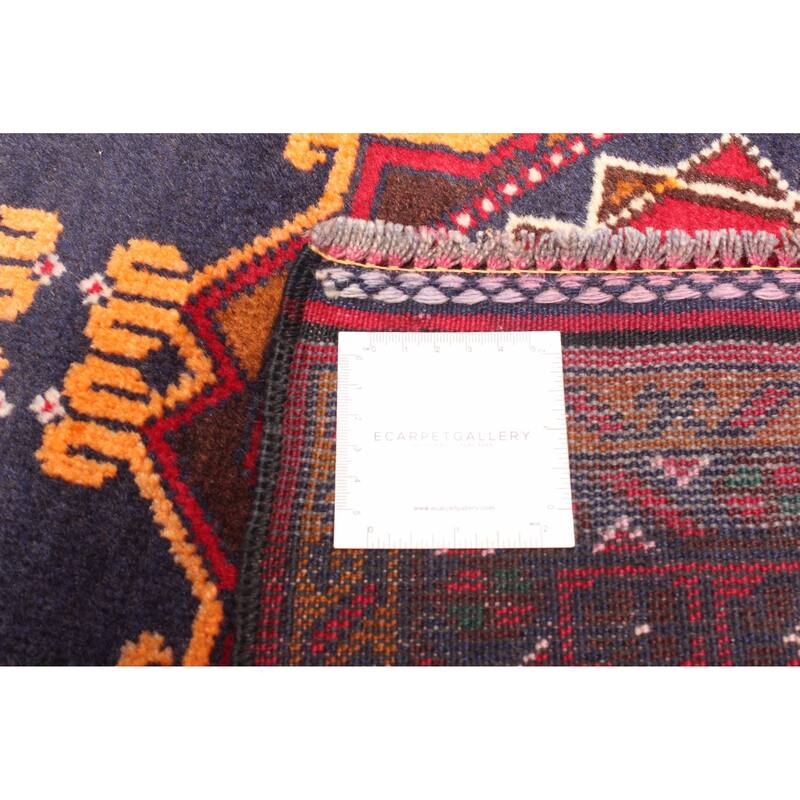 ECARPETGALLERY Hand-knotted Teimani Dark Navy Wool Rug - 2'10 x 4'2