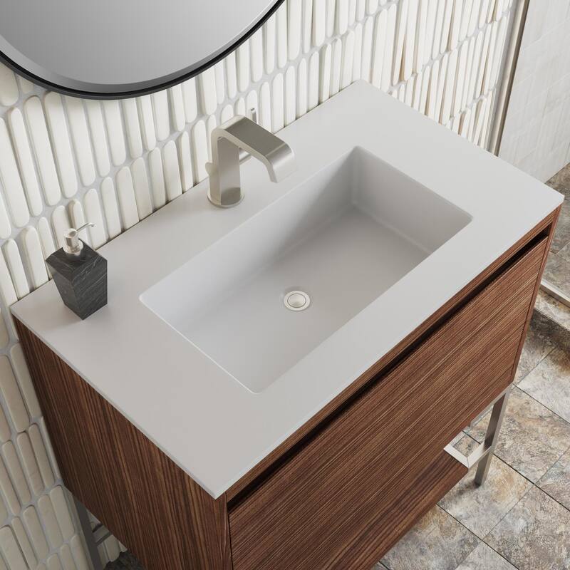 James Martin Vanities 805-V31.5-BN-GW Mantova 32" Single Basin Poplar