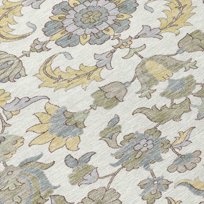 Machine Washable Indoor/ Outdoor Traditional Lanelle Chantille Rug