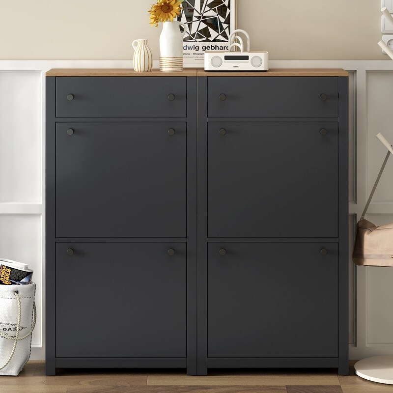 Slim grey shoe cabinet shop