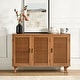 preview thumbnail 4 of 41, Gius Contemporary Multifunctional Manufactured Wood Frame Sideboard with Beech Wood Doors by HULALA HOME Walnut