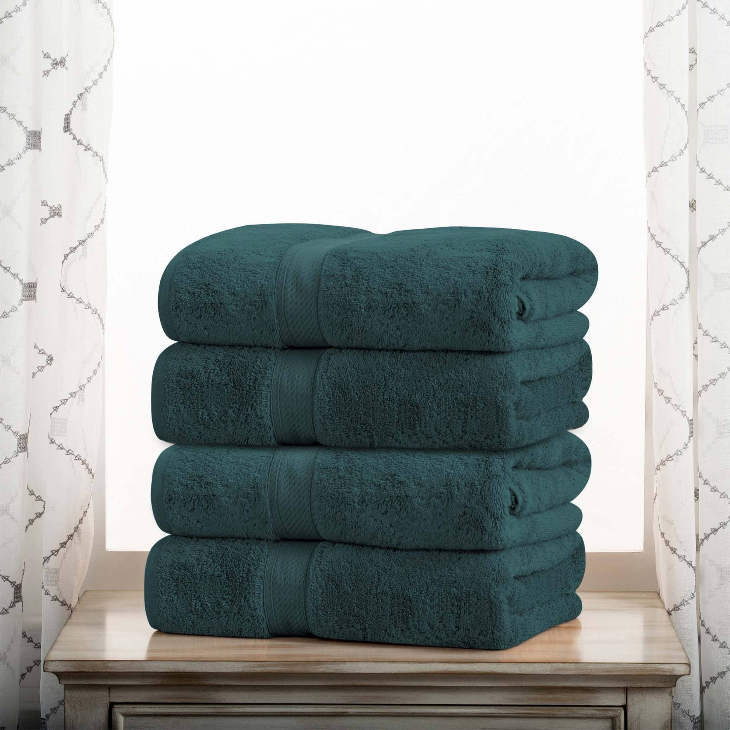 Superior Egyptian Cotton Pile Heavyweight Bath Towel Set of 4
