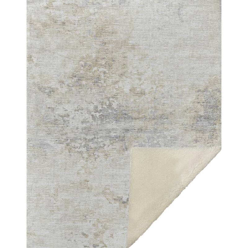 Premium Machine Washable ASB70 Abstract Modern Sherpa Throw Blanket