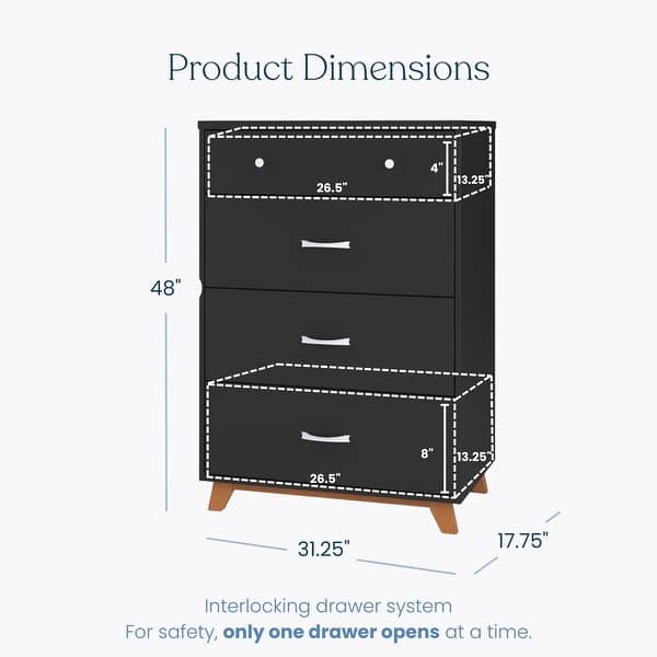 dimension image slide 1 of 3, HALO Soho 4 Drawer Chest