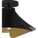 preview thumbnail 4 of 3, Matte Black One Light Semi Flush Mount from the Quoizel Semi-Flush Mount Collection