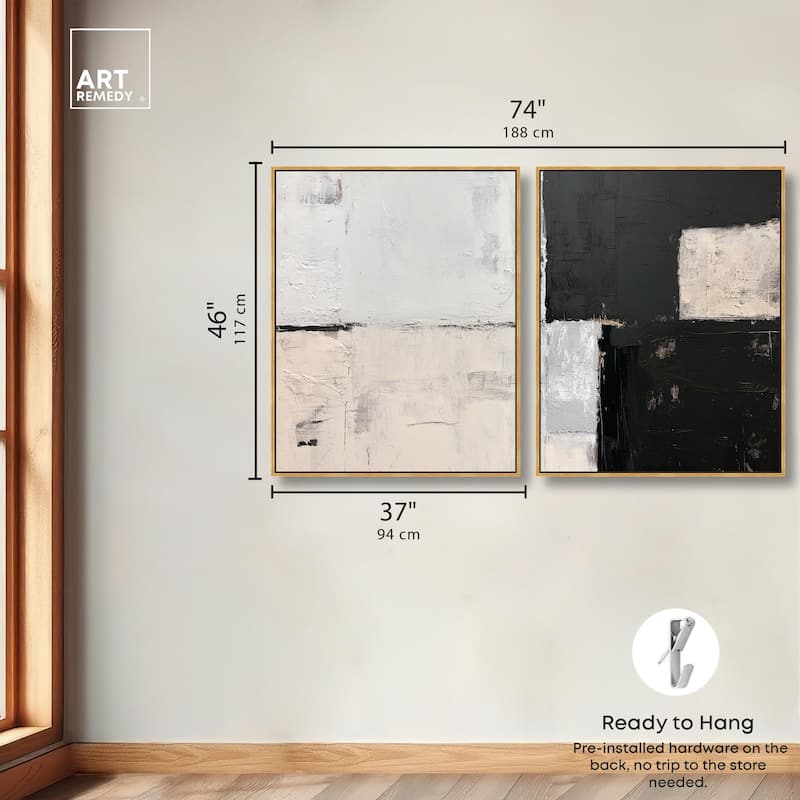 Shattered Symmetry I Canvas Set of 2 by Art Remedy