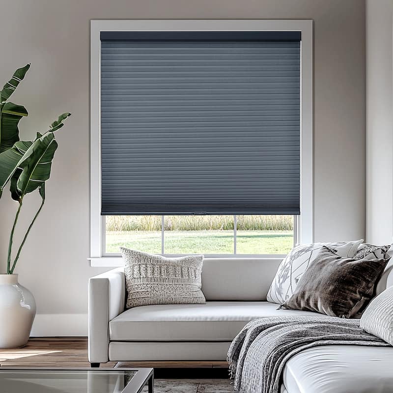 Chicology Cordless Light Filtering Cellular Shades - 46"W X 48"H - Morning Ocean (Privacy & Light Filtering)