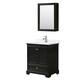 Option Dark Espresso, Chrome Trim, White Quartz Top