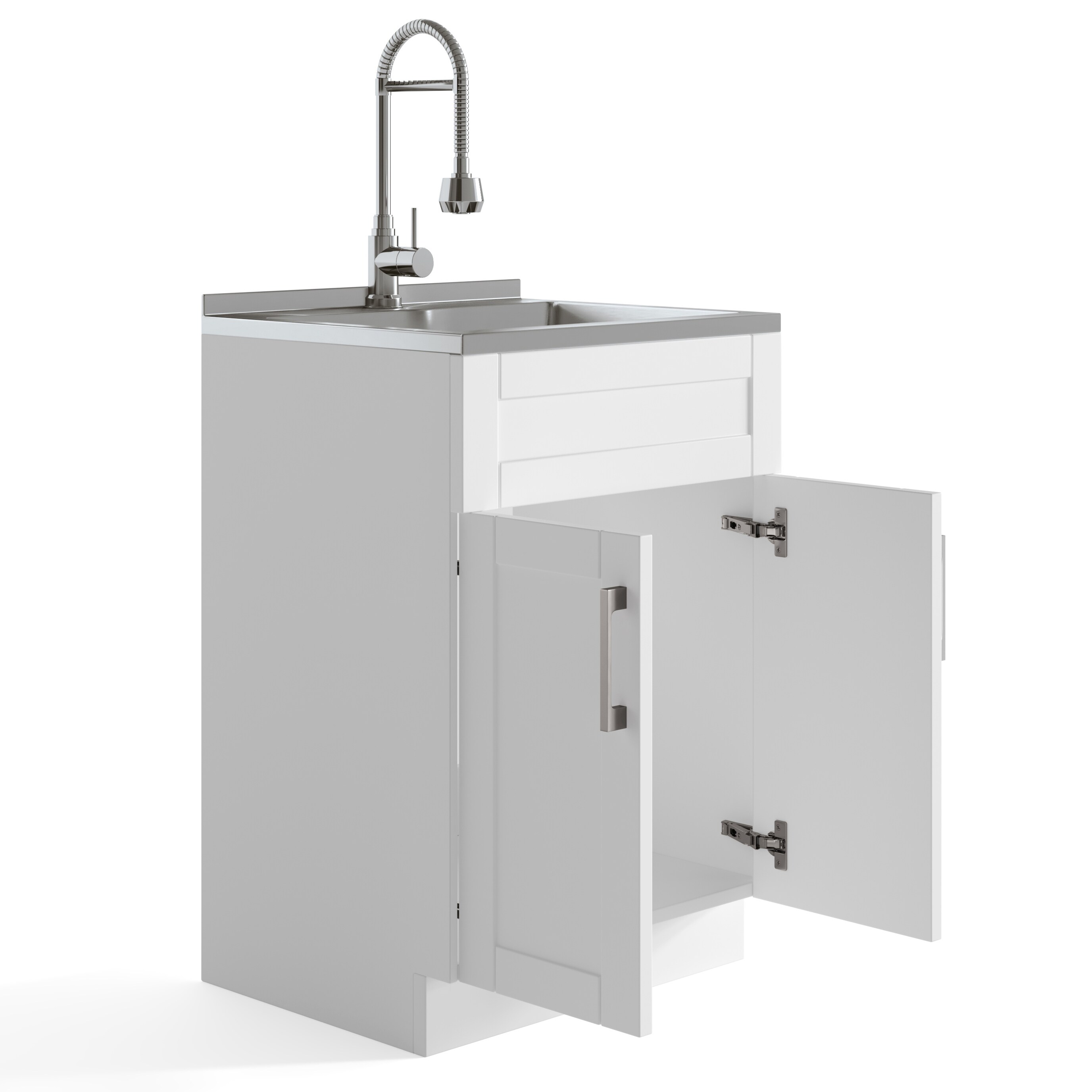 VINGLI 24Inch Laundry Sink With Stainless Steel Utility Sink