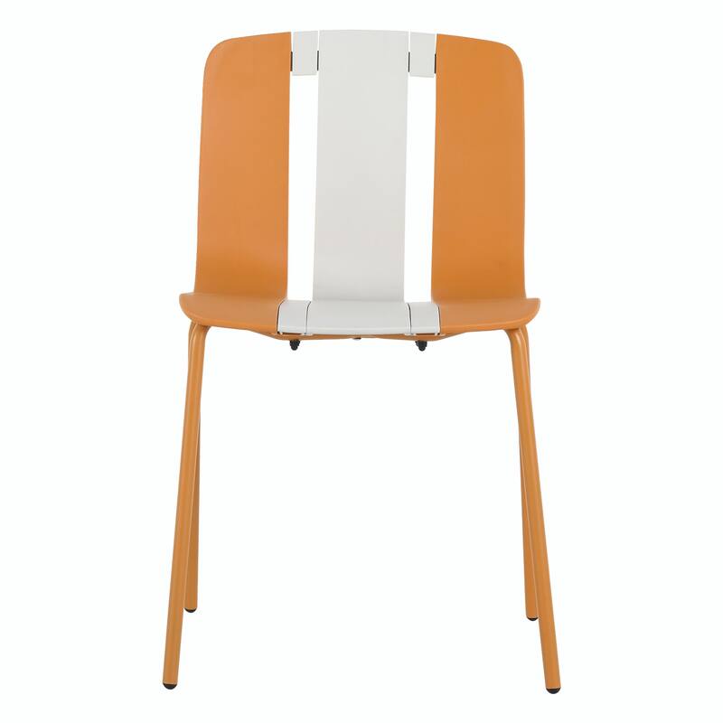 Vibrant PP Plastic Chairs with Metal Legs - 4-Pack