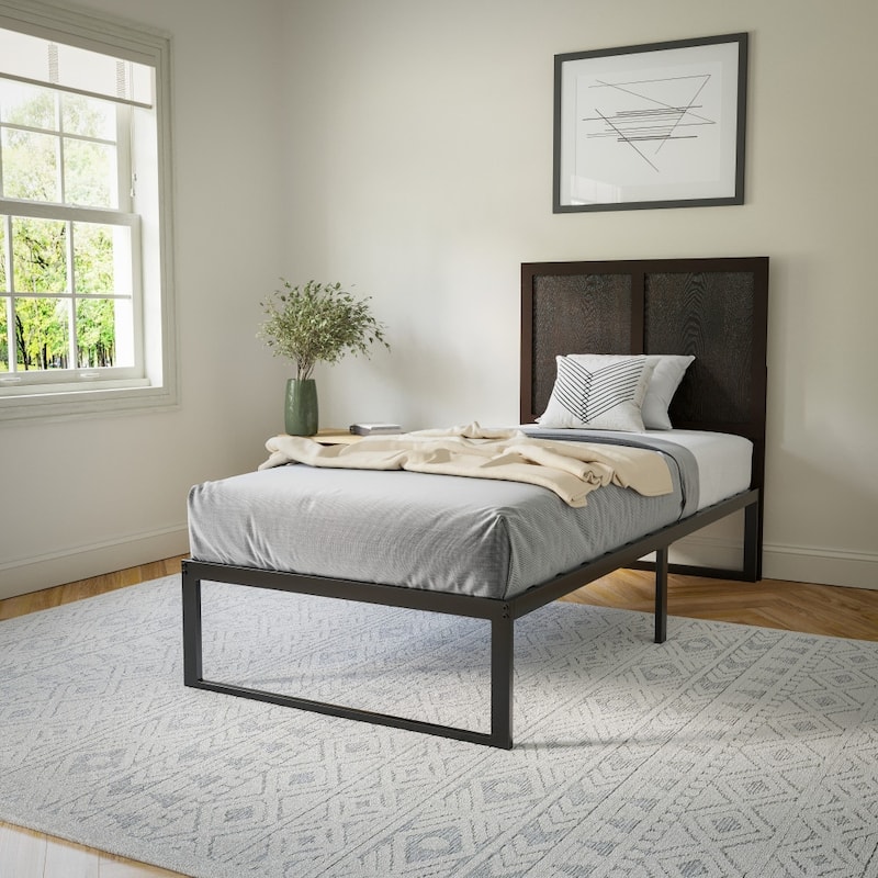 Contemporary Paneled Wooden Headboard Only