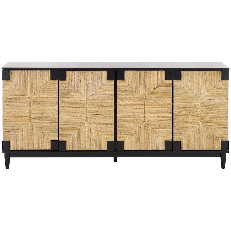 SAFAVIEH Couture Nedime Banana Stem 4-Door Sideboard - 69.8 In. W x 18.1 In. D x 32 In. H - 70Wx32Dx18H