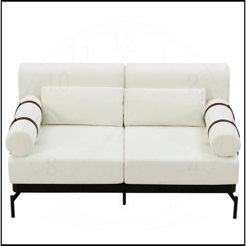 59" Loveseat Sofa with Flexible USB Ports