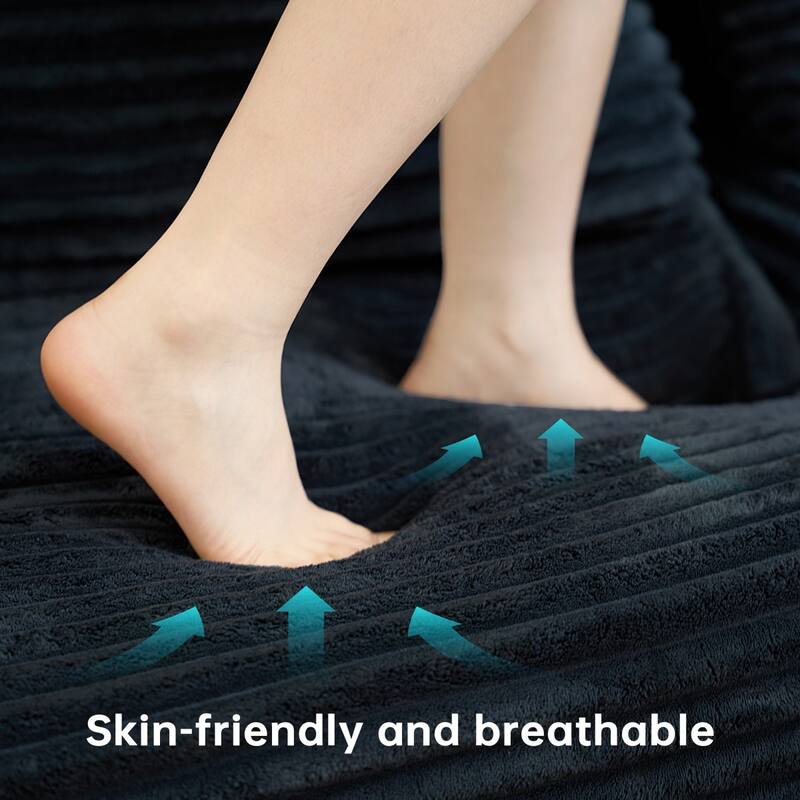 135.5" Striped Corduroy Modular U-Shaped Sectional Sofa with Pillows