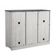 preview thumbnail 6 of 12, 47 in. Modern X-Door Wine Cabinet w/ Built-in Wine Rack - 47" in Width