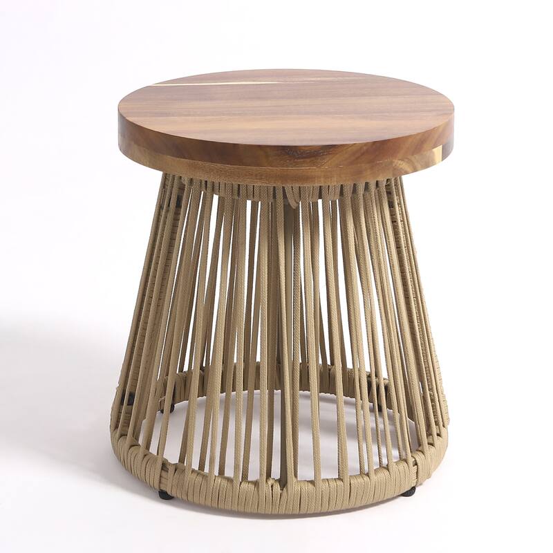 3-Piece Outdoor Patio Swivel Chair Set with Cushions and Side Table