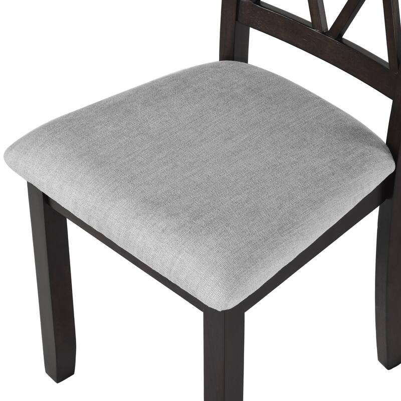 Dining Room Chairs Set of 2, Accent Diner Chairs Upholstered Fabric Side Stylish Kitchen Chairs with Solid Wood Legs and