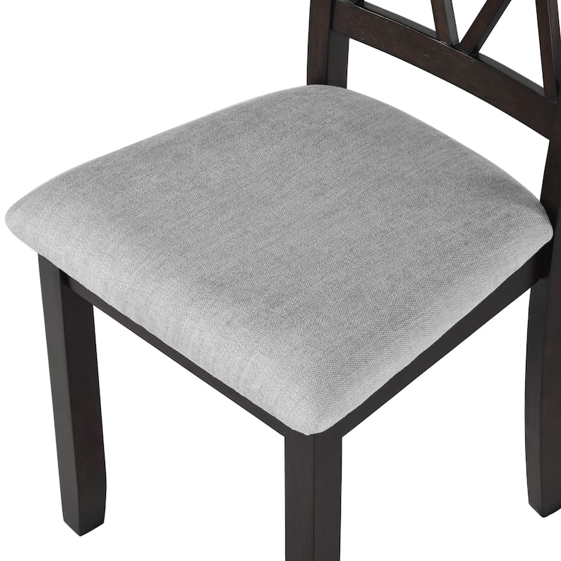 Foldable Dining Table Set, 5 Piece Extendable Dining Set with Drop Leaf Dining Table and 4 Dining Upholstered Chairs