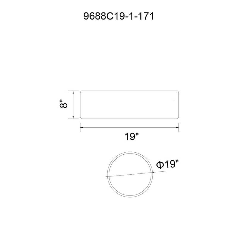 Campton 3 Light 19in Drum Shade Flush Mount - Black