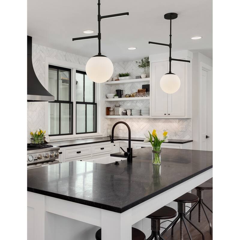 EVOLV Fusion Intersect 3-Light Pendant with Opal Glass