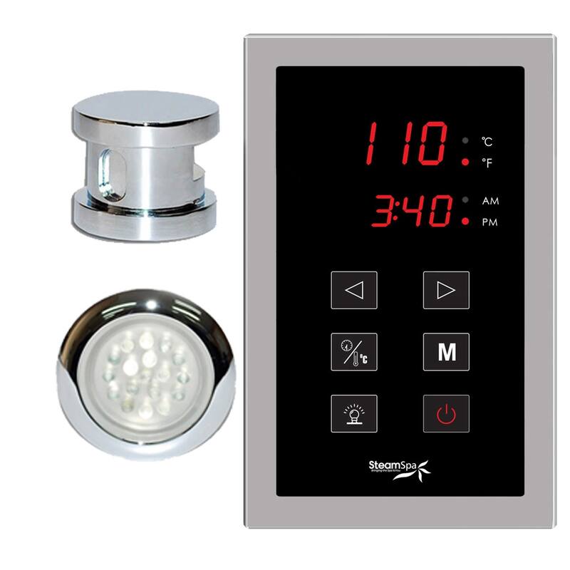 SteamSpa Indulgence Touch Panel Control Kit - Polished Chrome