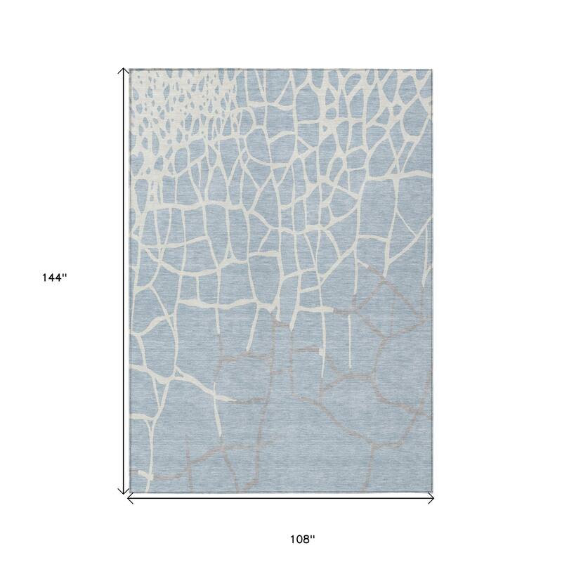 HomeRoots Abstract Transitional Rectangle Outdoor Rug