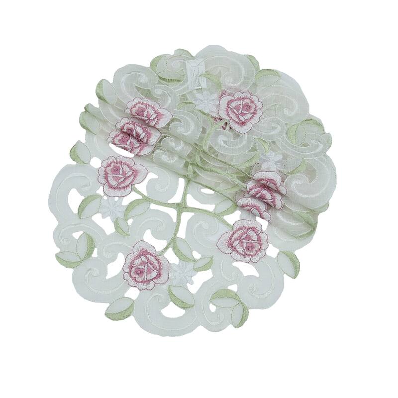 Dainty Rose-16Rnd-Doilies-Set of 4