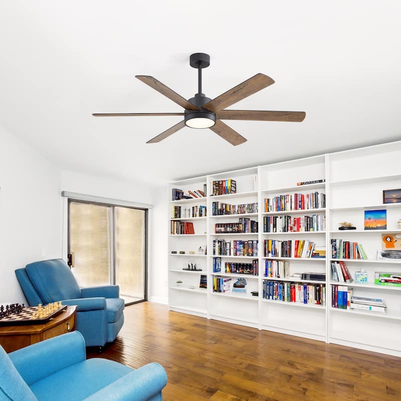 42/48/52/56/60/65-IN LED Ceiling Fan with Light Kit and Remote(5/6/7/8-Blade)