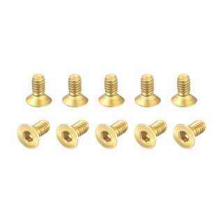 Flat Head Socket Cap Screws Brass Inner Hex Drive Fasteners Bolt - Bed ...