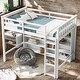 preview thumbnail 1 of 16, Modern Twin Size Loft Bed With 8 Open Storage Shelves and Built-in Ladder for Bedroom White
