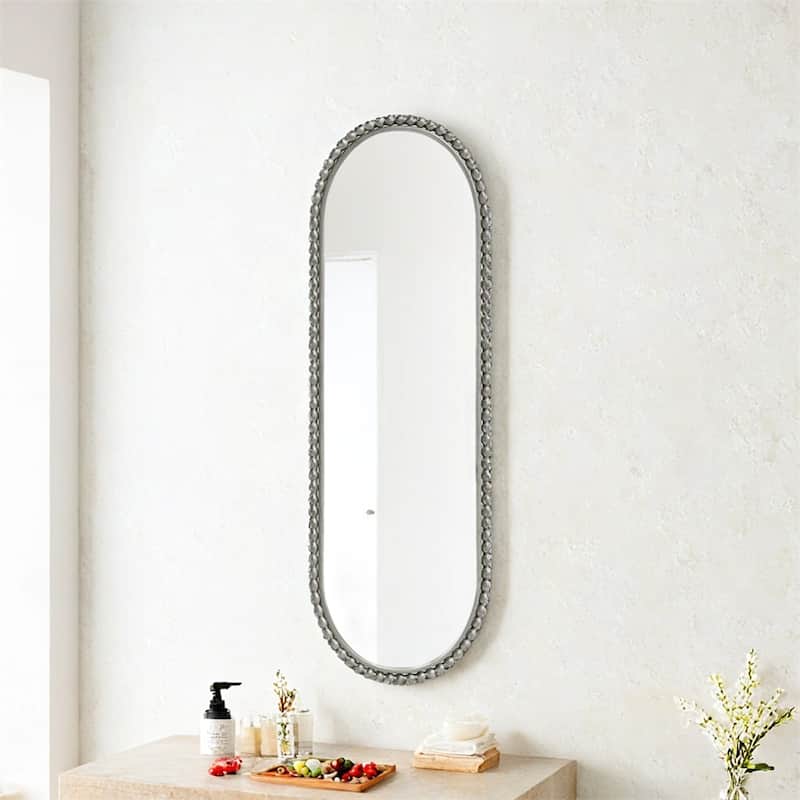 Iron Art Oval Retro Mirror, Antique Effect,Wall Hanging