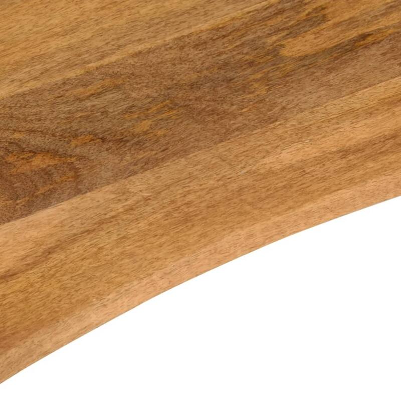 vidaXL Desk Top Natural wood grain Solid rough mango wood - 19.7 in x 55.1 in x 1.0 in