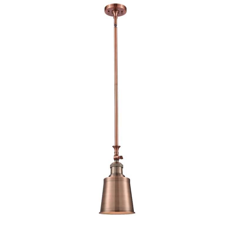 Innovations Lighting Addison 5" Wide Mini Pendant - Antique Copper / Metal Shade