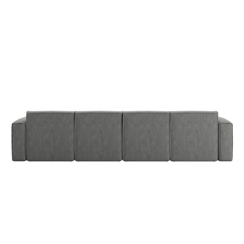 Contemporary 5 Piece Modular Sectional Sofa with Ottoman