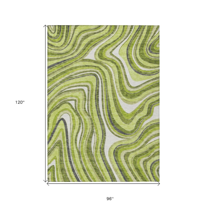 HomeRoots Abstract Transitional Rectangle Outdoor Rug