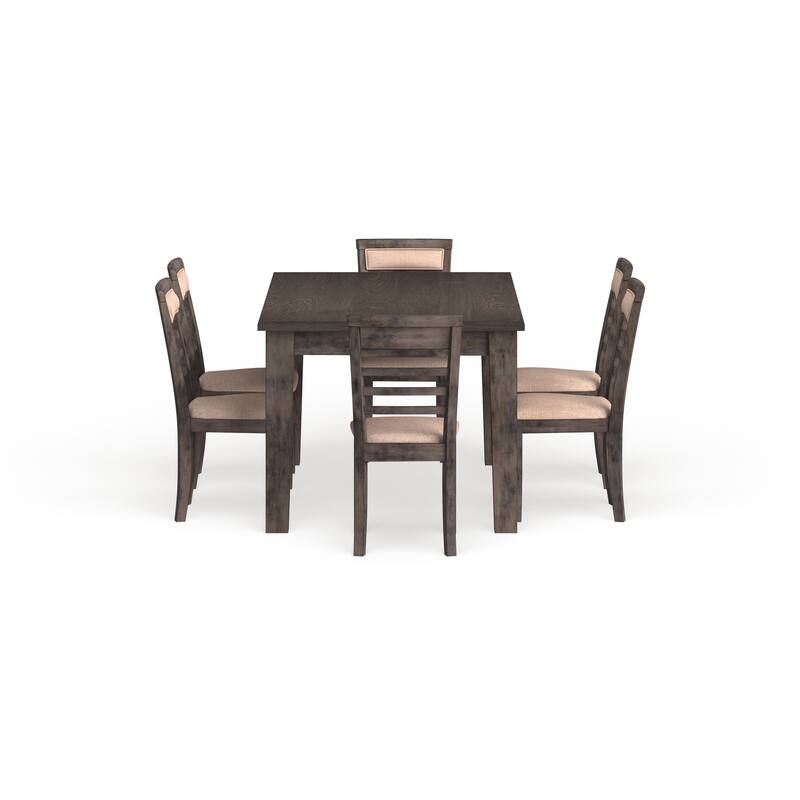 Keso Rustic Solid Wood 7-Piece Dining Table Set by Furniture of America