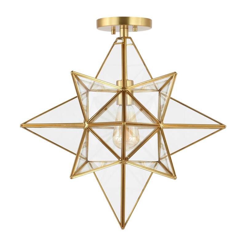 SAFAVIEH Lighting Santina Flush Mount - 19" W x 19" D x 19" H - 19Wx19Dx19H